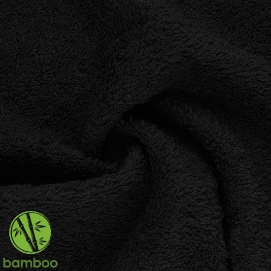 Bamboe Badstof Zwart - (Badstof Katoen )