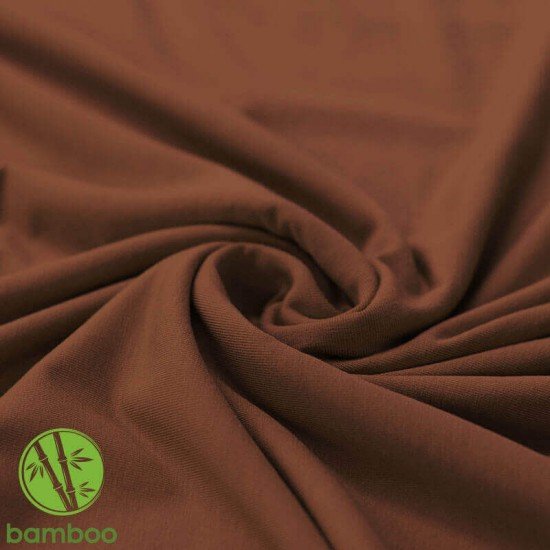 Bamboe Jersey Stof Licht Bruin - (Jersey Stoffen)
