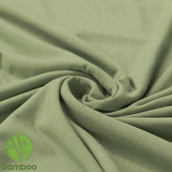Bambus Jerseystoff Olive - (Bambus Jersey Stoffe)