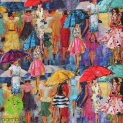 Digitale Print Bamboe Jersey - Franse Couture Dames Digitale Print Bamboe Jersey - Franse Couture Dames