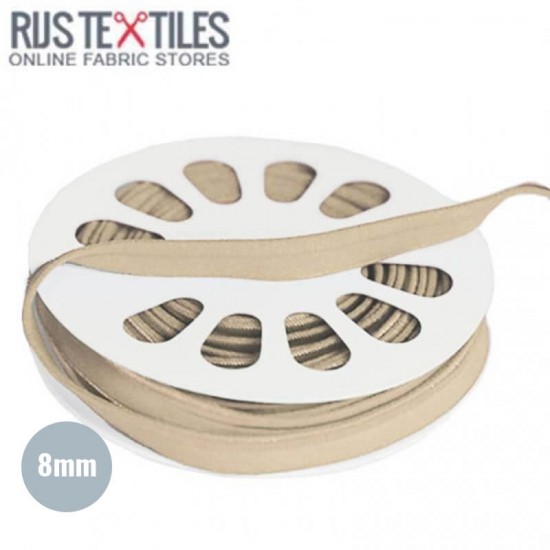Nastro Piping Elastico Beige 8mm  - (Nastri)