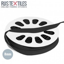Elastic Piping Tape Black 8mm 