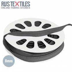 Elastic Piping Tape Dark Grey 8mm 