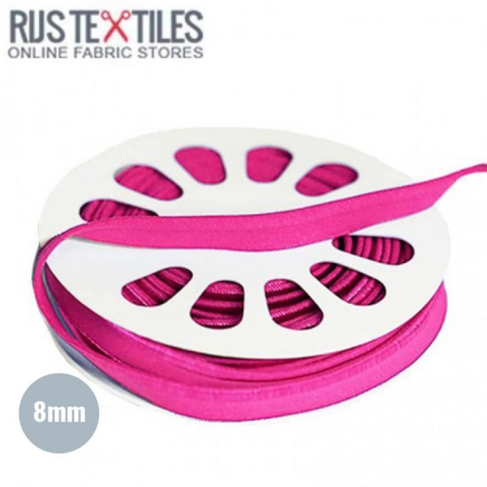 Paspelband Elastisch Fuchsia 8mm - (Bänder & Borten)