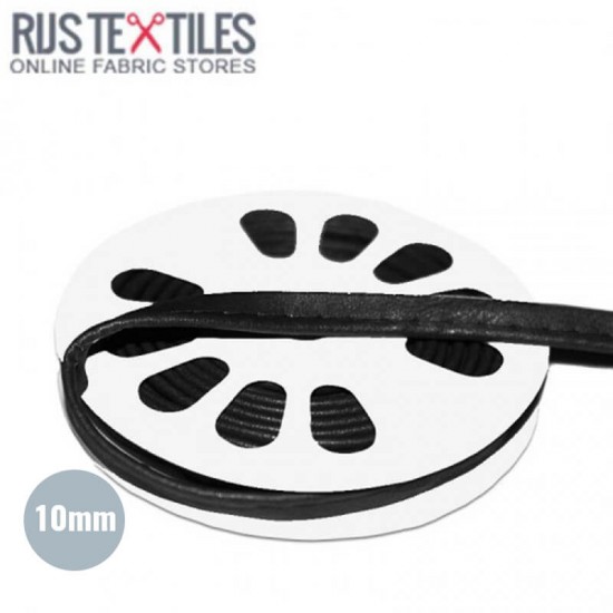 Piping Di Finta Pelle Nero 10mm - (Nastri)