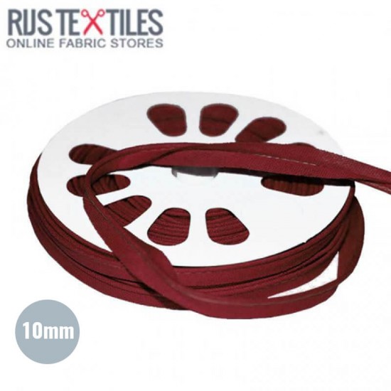 Cotton Piping Tape Bordeaux 10mm - (Ribbons )