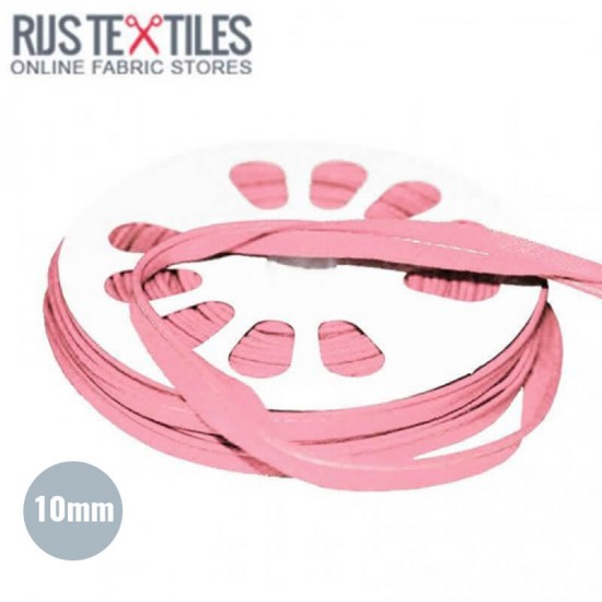 Paspelband Katoen Roze 10mm - (Banden En Linten)