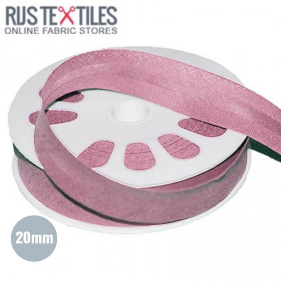 Nastri In Sbieco Di Cotone Rosa Antico 20mm - (Nastri)