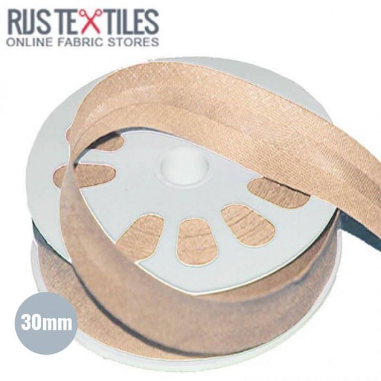 Nastri In Sbieco Di Cotone Beige 30mm - (Nastri)