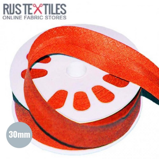 Cotton Bias Binding Orange 30mm