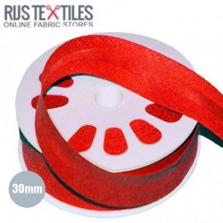 Cotton Bias Binding Red 30mm
