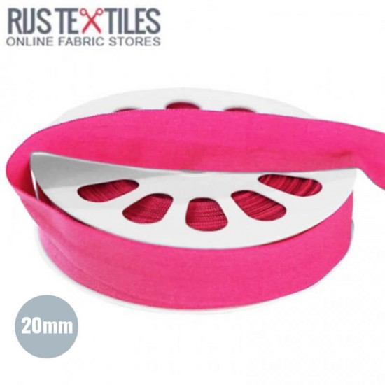 Biaisband Elastisch Mat Fuchsia 20mm  - (Biaisband Elastisch)