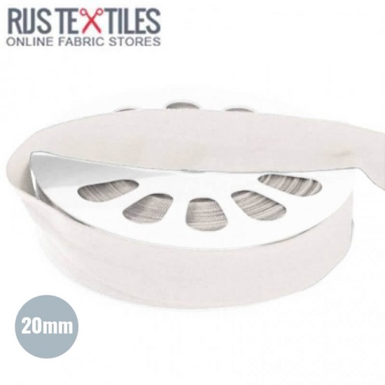 Biaisband Elastisch Mat Ecru 20mm  - (Biaisband Elastisch)