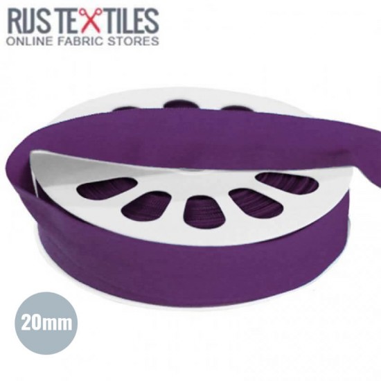 Biaisband Elastisch Mat Paars 20mm - (Biaisband Elastisch)