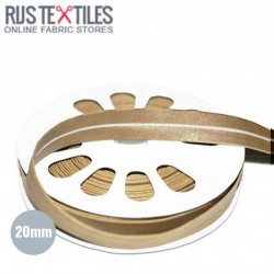 Bias Binding Imitation Leather Beige 20mm