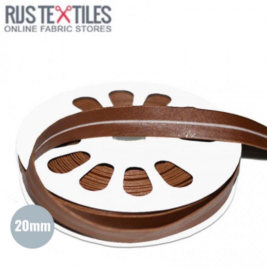 Biaisband Imitatieleer Bruin 20mm - (Banden En Linten)