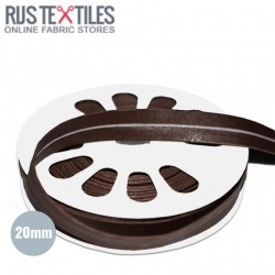 Bias Binding Imitation Leather Dark Brown 20mm