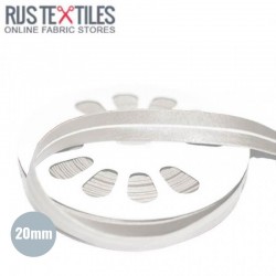 Bias Binding Imitation Leather Ecru 20mm