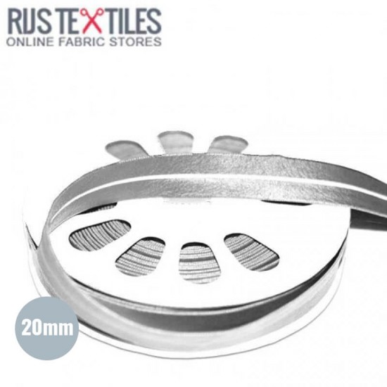 Nastri In Sbieco Di Finta Pelle Argento 20mm - (Nastri)
