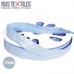 Elastic Edging Ribbon Light Blue 17mm