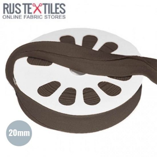 Biais En Jersey Brun 20mm  - (Rubans)