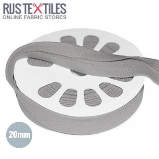 Biais En Jersey Gris 20mm  - (Rubans)