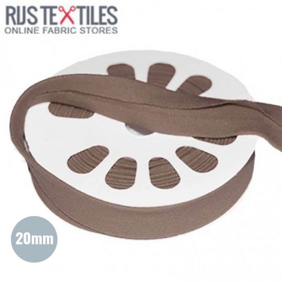 Biais En Jersey Brun Clair 20mm  - (Rubans)