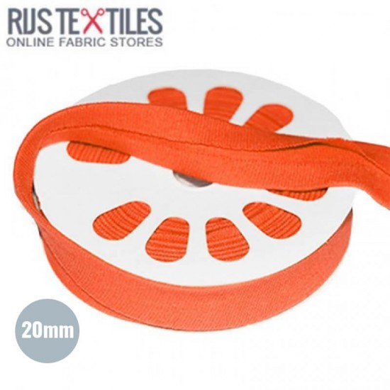 Biais En Jersey Orange 20mm  - (Rubans)