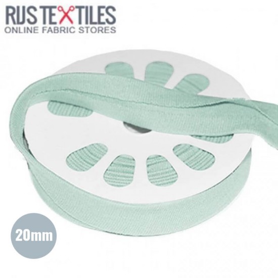 Nastro In Sbieco Jersey Verde Mare 20mm  - (Nastri)