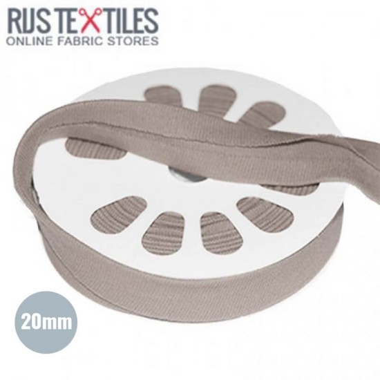 Biais En Jersey Taupe 20mm - (Rubans)