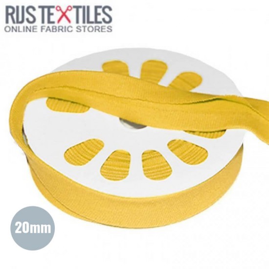 Biais En Jersey Jaune 20mm  - (Rubans)