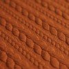 Gebreide Kabel Jacquard Stof Cognac