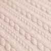 Cable Knit Jacquard Fabric Light Beige