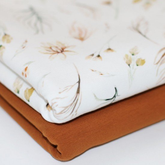 Jersey Coton Impression Numérique - Boho Bohème Floral - (Jersey Coton Impression Numérique)