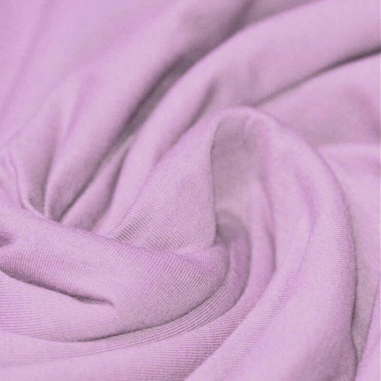 Tissu Coton Jersey Lilas Pastel - (Tissu Jersey Coton)