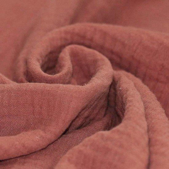 Double Gauze Fabric Clay Pink