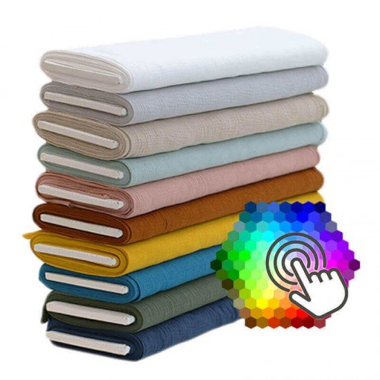 Double Gauze Fabric 10 Colors 6 Meters Package Double Gauze Fabric 10 Colors 6 Meters Package