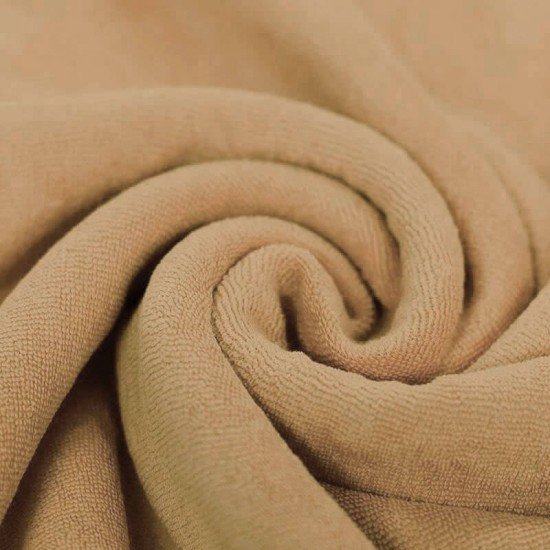 Frottee Stoff Stretch Kamel - (Frottee Stoff Stretch)