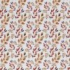 Jersey Cotton Fabric Digital Print - Leaves Cognac