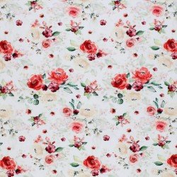 Cotton Poplin Digital Print - Rose Flower