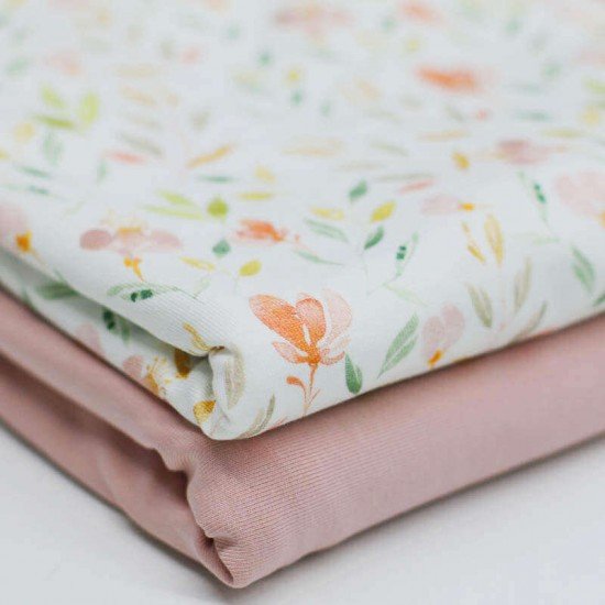 Bomuldjersey Digital Print - Sommer Blomster - (Bomuldjersey Digitaltryk)