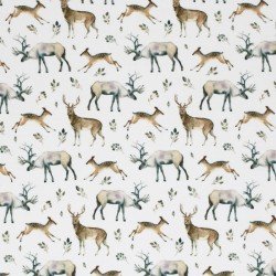 Jersey Cotton Fabric Digital Print - Reindeer