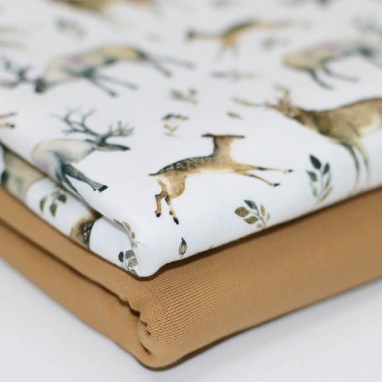 Jersey Cotton Fabric Digital Print - Reindeer Jersey Cotton Fabric Digital Print - Reindeer - (Jersey Cotton Fabric Digital Print)