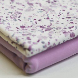 Jersey Katoen Digitale Print - Verfvlekken Lila Jersey Katoen Digitale Print - Verfvlekken Lila