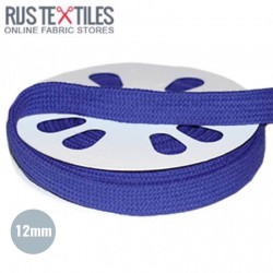 Flat Cotton Cord Cobalt 12mm