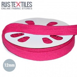 Flat Cotton Cord Fuchsia 12mm