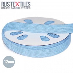 Flat Cotton Cord Light Blue 12mm