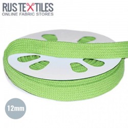 Flat Cotton Cord Lime 12mm