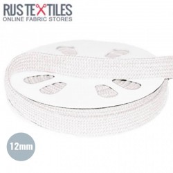 Flat Cotton Cord Ecru 12mm