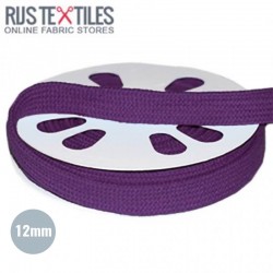 Flat Cotton Cord Purple 12mm